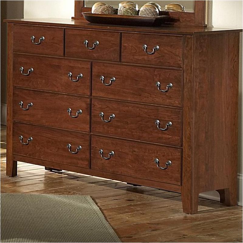300 002 Vaughan Bassett Furniture, Dark Solid Wood Dresser