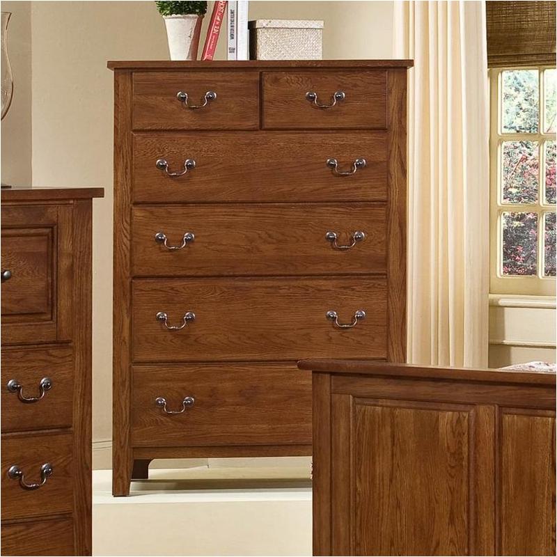 310-116 Vaughan Bassett Furniture Appalachian Hardwood - Dark Solid Oak Bedroom Furniture Chest