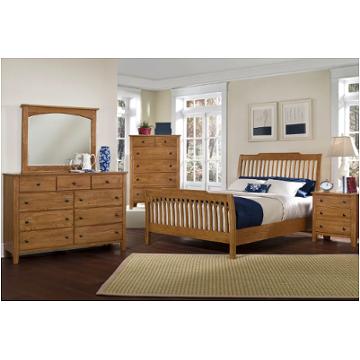 312-551 Vaughan Bassett Furniture Appalachian Hardwood - Light Solid Oak Bedroom Furniture Bed