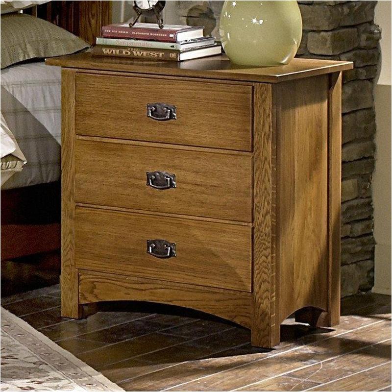 322-227 Vaughan Bassett Furniture Simply Arts And Crafts - Light Oak Bedroom Furniture Nightstand