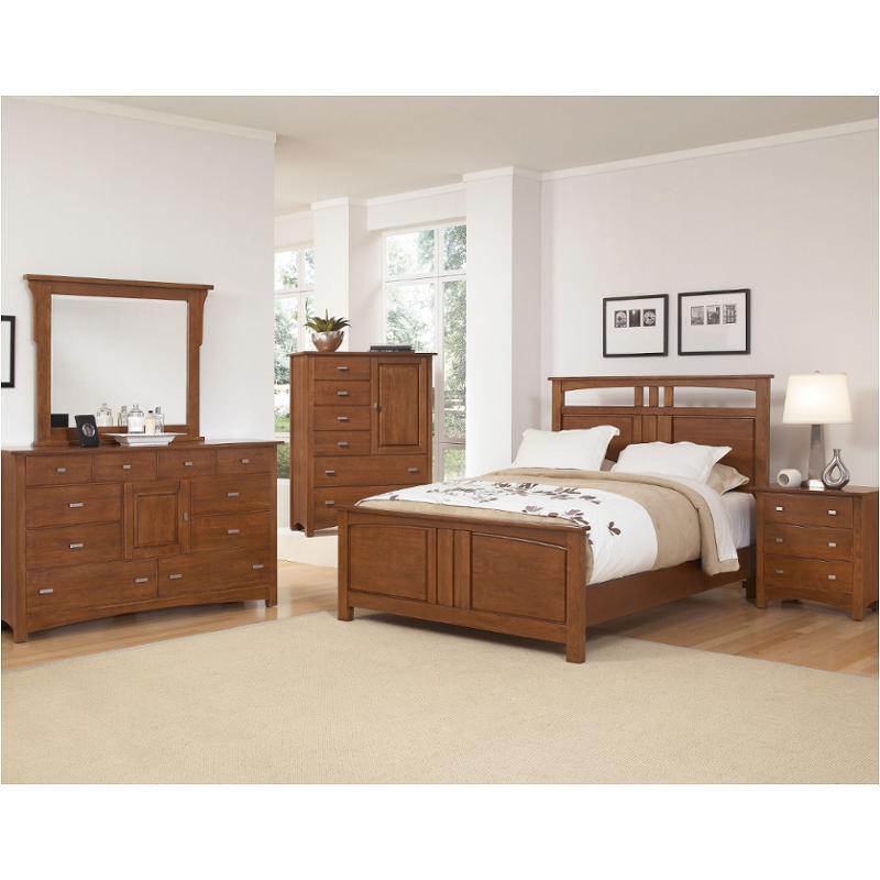 332-558 Vaughan Bassett Furniture Simply Arts And Crafts - Light Cherry Bedroom Furniture Bed