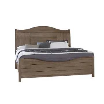 801-663 Vaughan Bassett Furniture Cool Farmhouse - Grey Bedroom Furniture Bed