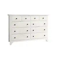 804-002 Vaughan Bassett Furniture Cool Farmhouse - Soft White Bedroom Furniture Dresser