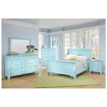 805-553 Vaughan Bassett Furniture Cottage Colours - Robins Egg Blue Bedroom Furniture Bed