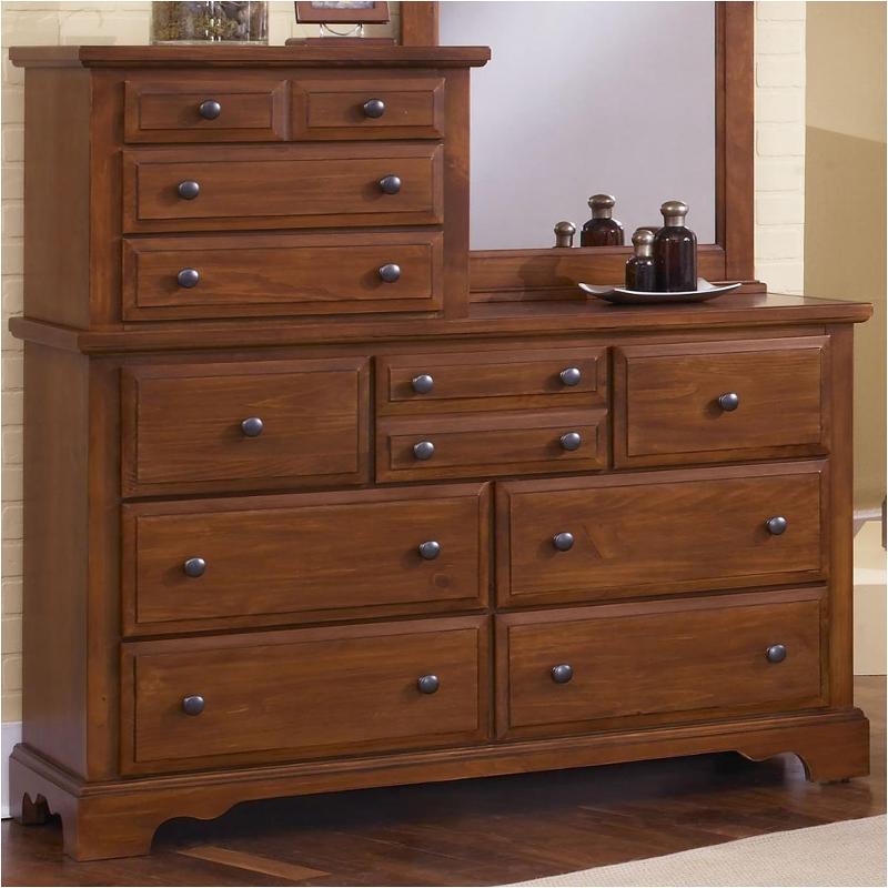 Bb65-003 Vaughan Bassett Furniture Farmhouse - Brandy Pine Bedroom Furniture Dresser