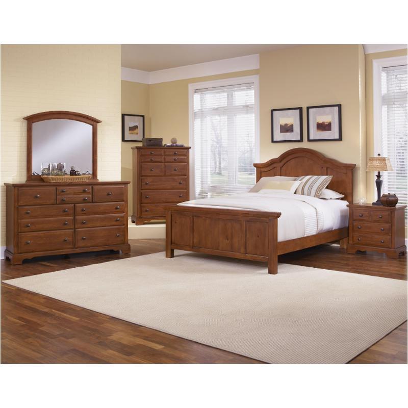 Bb65-668 Vaughan Bassett Furniture Farmhouse - Brandy Pine Bedroom Furniture Bed