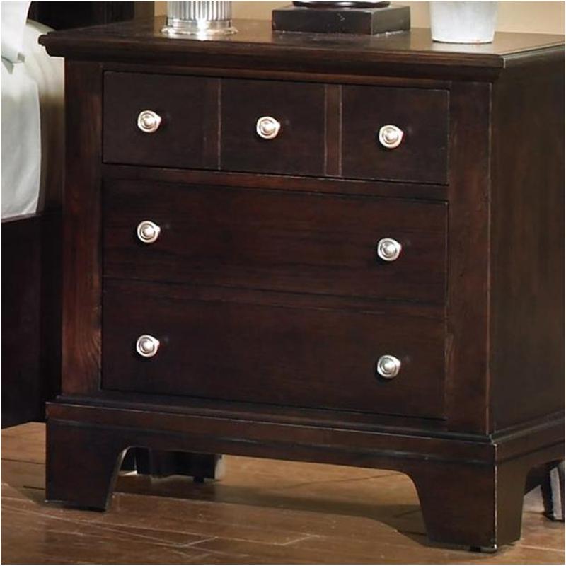 Bb85-226 Vaughan Bassett Furniture Oak River - Espresso Oak Bedroom Furniture Nightstand