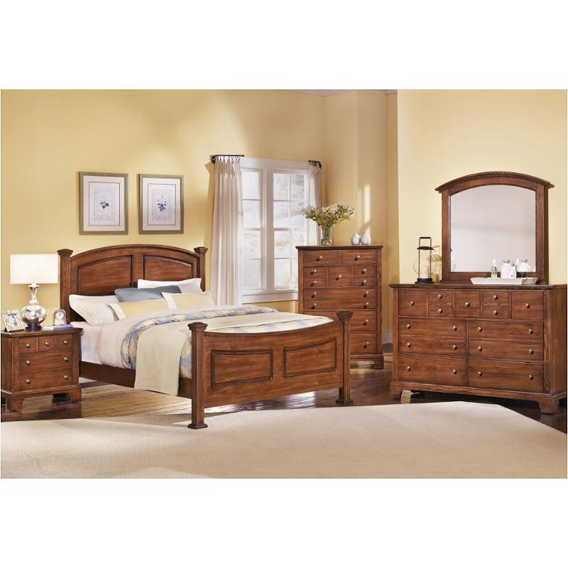 Bb86-558 Vaughan Bassett Furniture Oak River - Brownstone Oak Bedroom Furniture Bed
