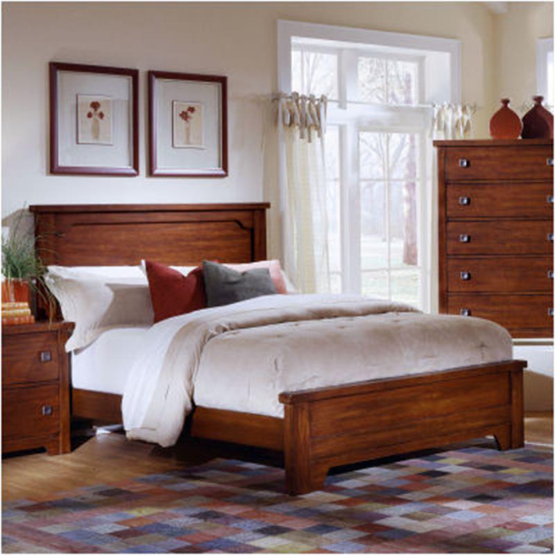 Bb25-558 Vaughan Bassett Furniture Queen Panel Bed- Dark Cherry