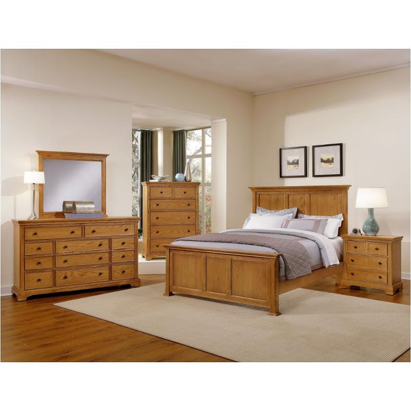 Bb75668 Vaughan Bassett Furniture King Panel Bed Medium Oak
