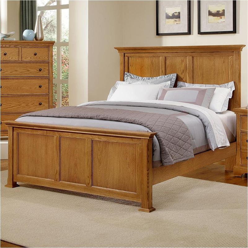 Bb75668 Vaughan Bassett Furniture King Panel Bed Medium Oak