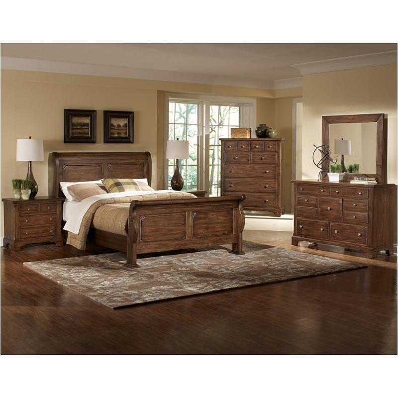340-663 Vaughan Bassett Furniture American Journey - Dark Tobacco Bedroom Furniture Bed