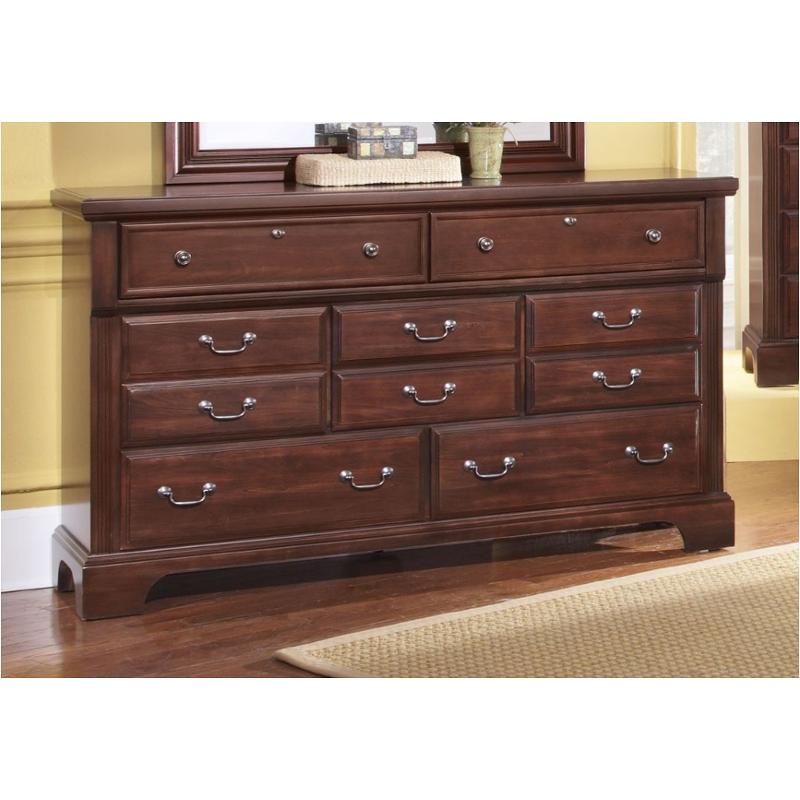 Bb51-002 Vaughan Bassett Furniture New Haven - Dark Cherry Bedroom Furniture Dresser