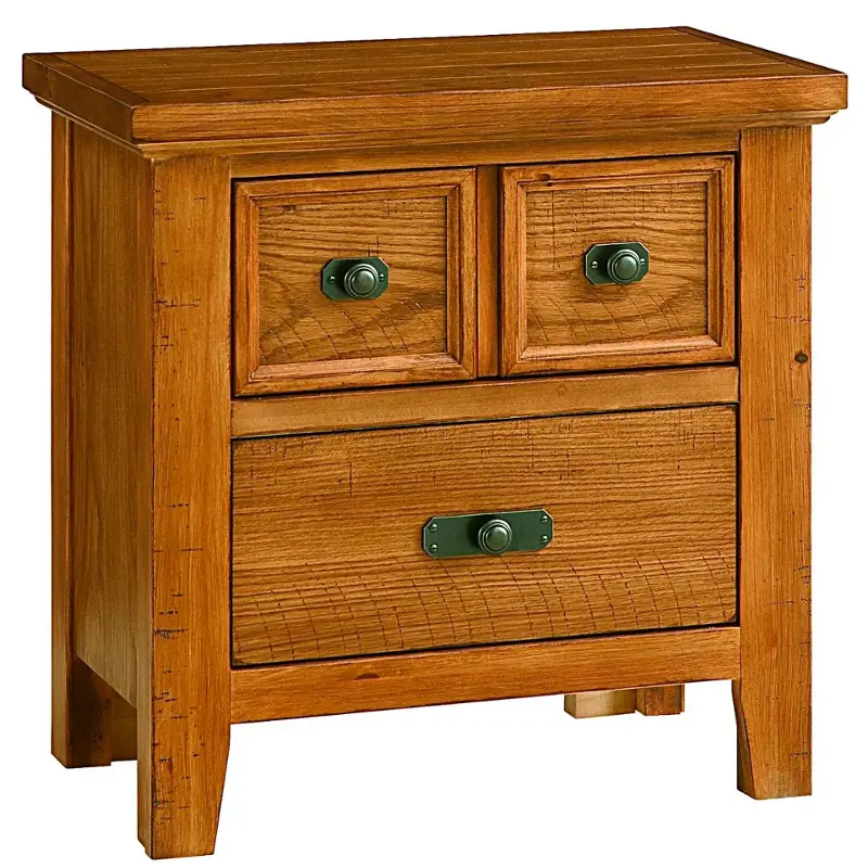 Bb54-226 Vaughan Bassett Furniture Timber Mill - Oak Bedroom Furniture Nightstand