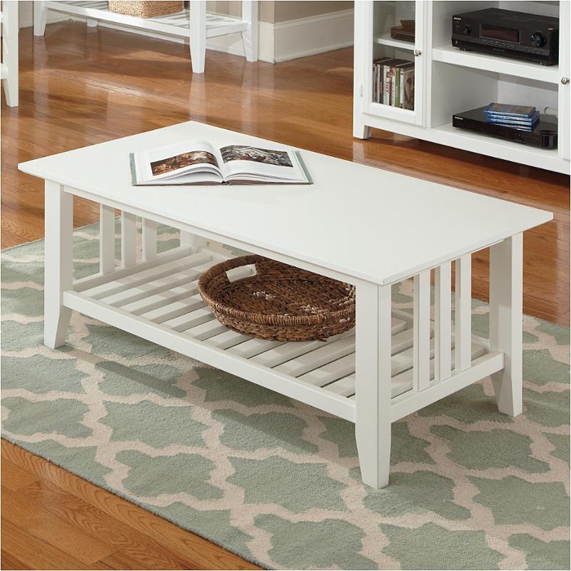 110014 Vaughan Bassett Furniture Cocktail Table White