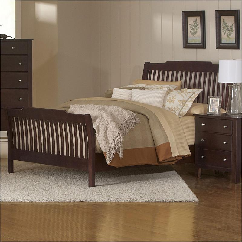 304-660 Vaughan Bassett Furniture Appalachian Hardwood - Merlot Bedroom Furniture Bed