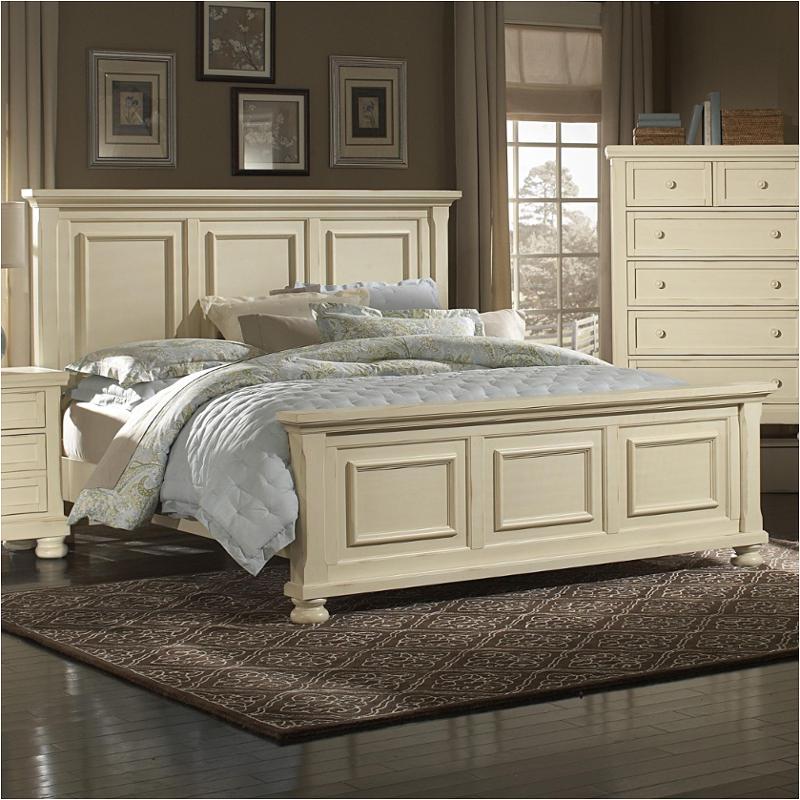 536 558 Vaughan Bassett Furniture Queen Mansion Bed Parchment