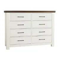 784-002 Vaughan Bassett Furniture Yellowstone - White Bedroom Furniture Dresser