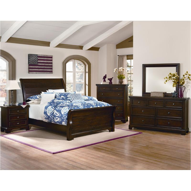 810-663 Vaughan Bassett Furniture Hanover - Dark Cherry Bed
