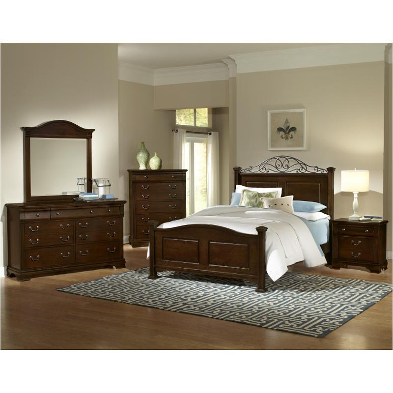 Bb1-558 Vaughan Bassett Furniture Addison - Dark Cherry Bed