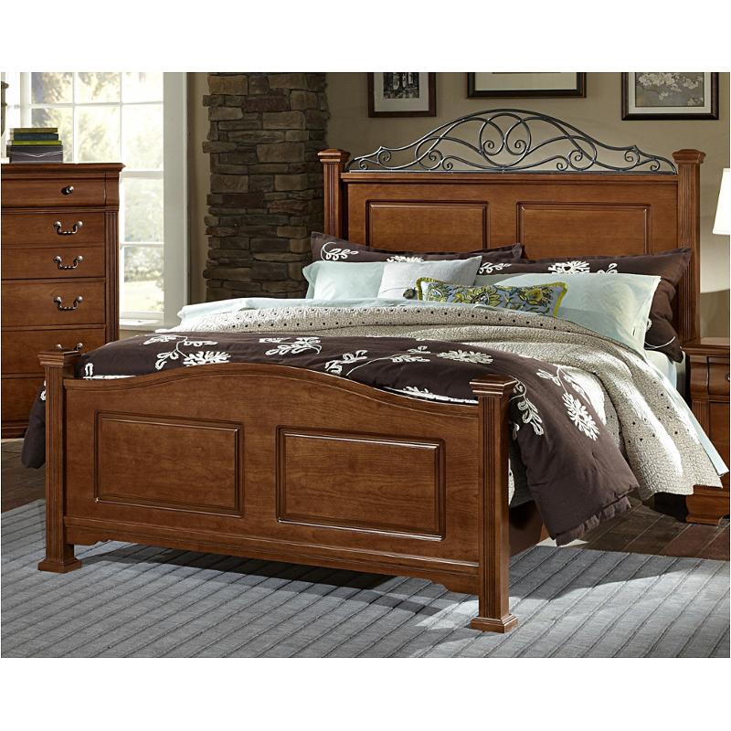 Bb2-668 Vaughan Bassett Furniture Addison - Medium Cherry Bedroom Furniture Bed