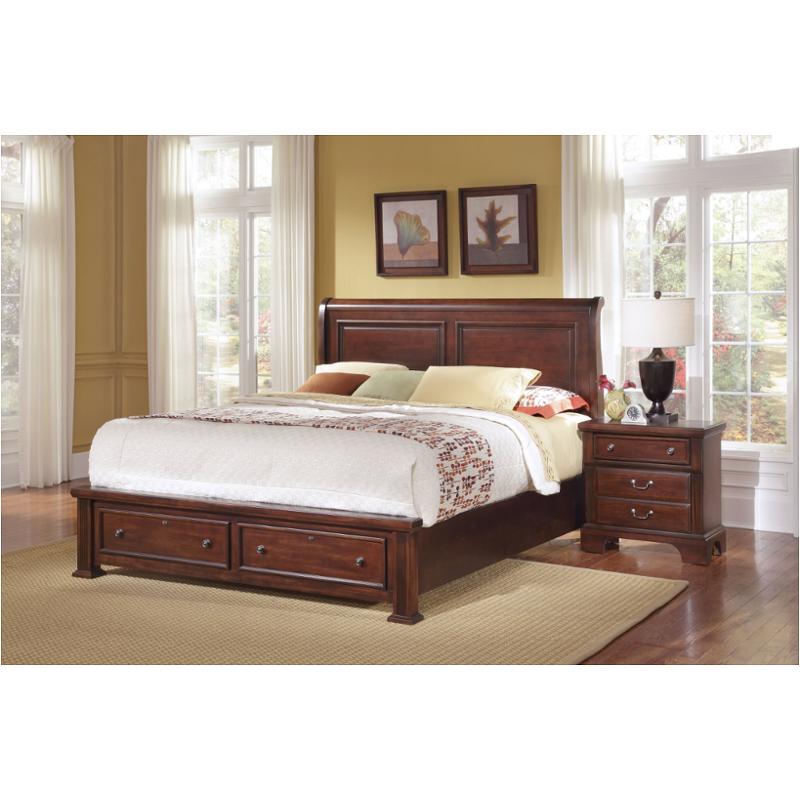 Bb51-553-st Vaughan Bassett Furniture New Haven - Dark Cherry Bed