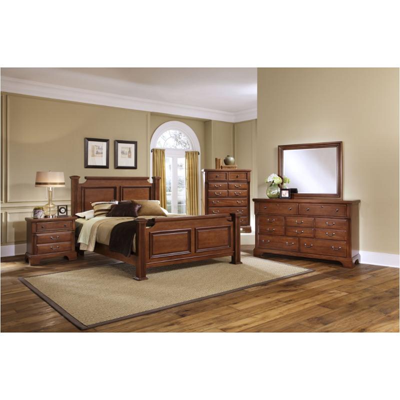 Bb52558 Vaughan Bassett Furniture New Haven Medium Cherry Bed