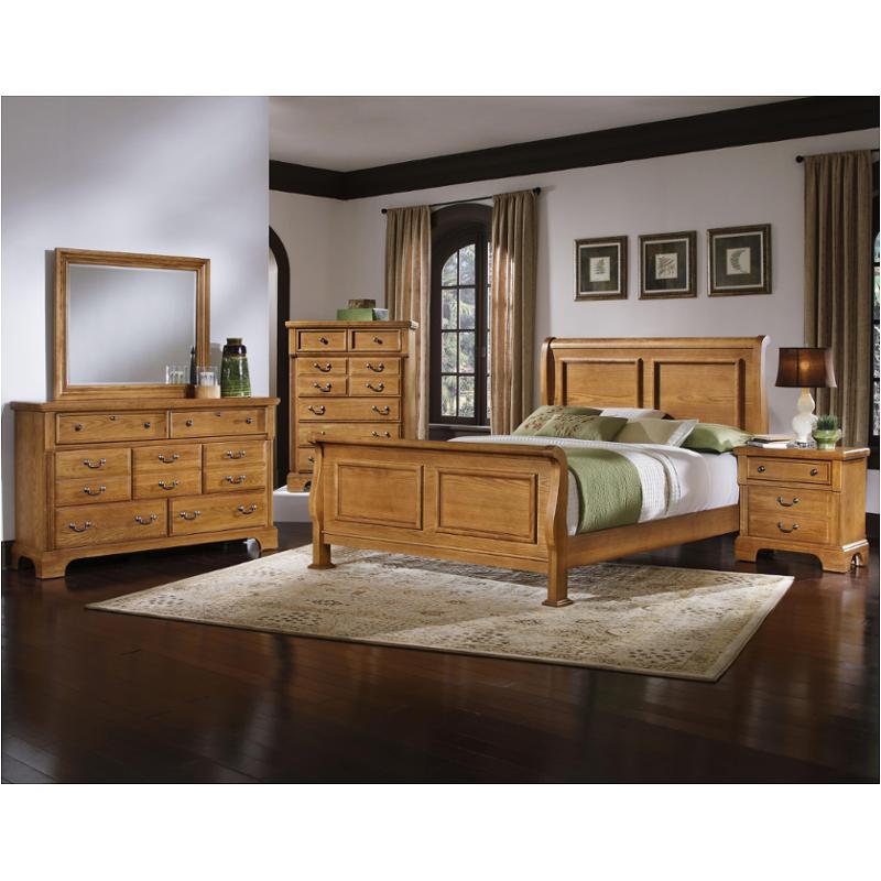 Bb53-553 Vaughan Bassett Furniture Queen Sleigh Bed - Oak