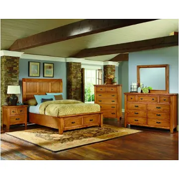 Bb54-559-st Vaughan Bassett Furniture Timber Mill - Oak Bedroom Furniture Bed