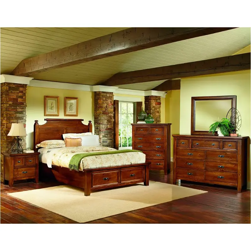 Bb58-557-st Vaughan Bassett Furniture Timber Mill - Pine Bed