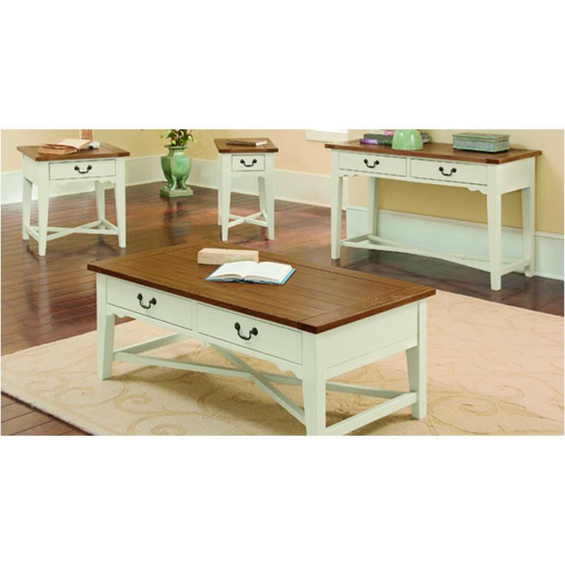 135054 Vaughan Bassett Furniture End Table White/oak