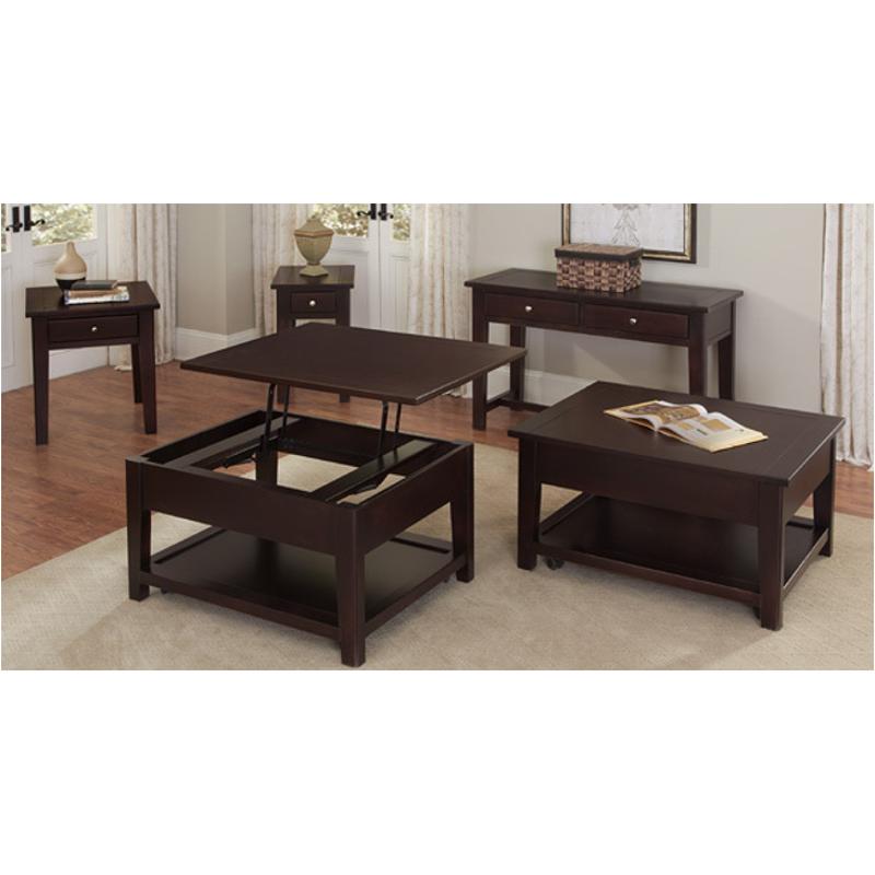 140-050 Vaughan Bassett Furniture Aaron - Merlot Living Room Furniture End Table