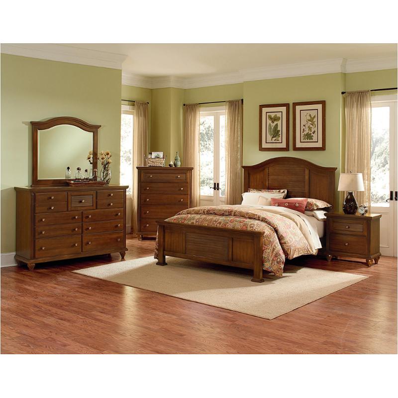 Bb41-668 Vaughan Bassett Furniture Shutters - Cherry Bed