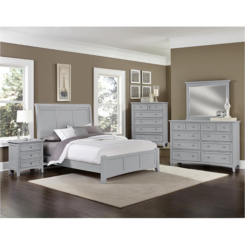 Bb26 553 Vaughan Bassett Furniture, Grey Sleigh Bed Queen