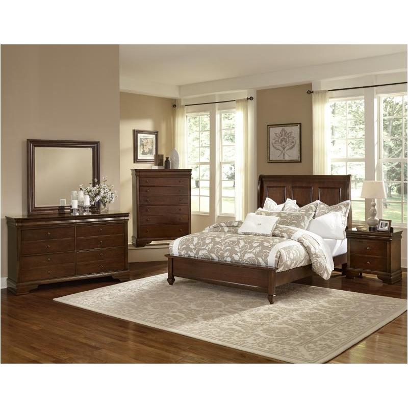 382-551 Vaughan Bassett Furniture French Market - French Cherry Bedroom Furniture Bed