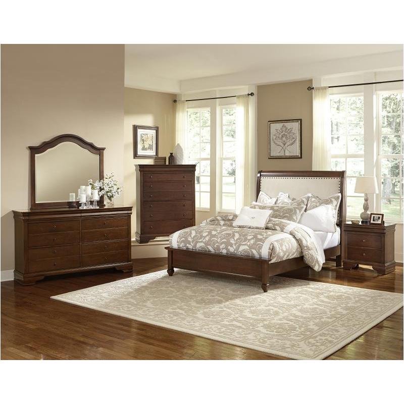 382-553 Vaughan Bassett Furniture French Market - French Cherry Bedroom Furniture Bed