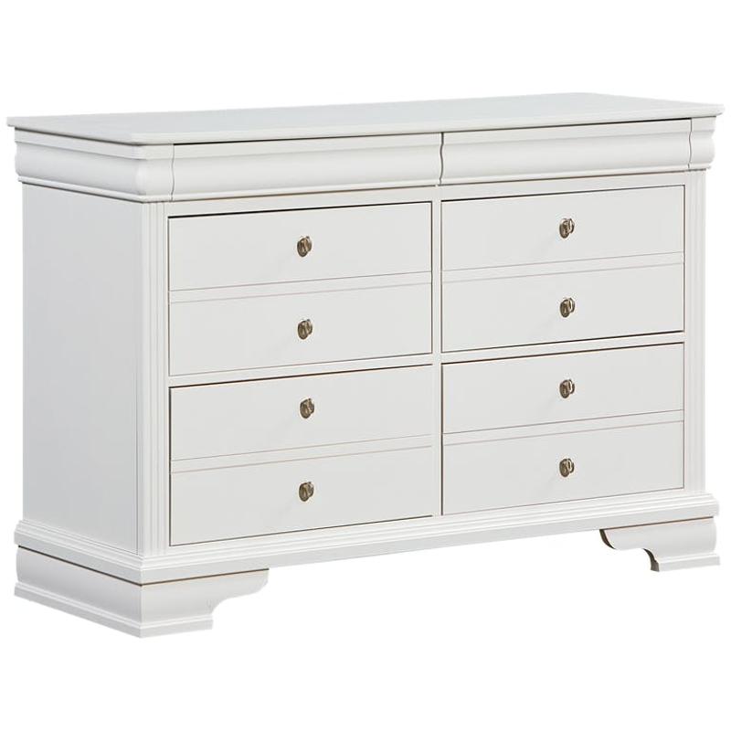 384-001 Vaughan Bassett Furniture French Market - Soft White Bedroom Furniture Dresser