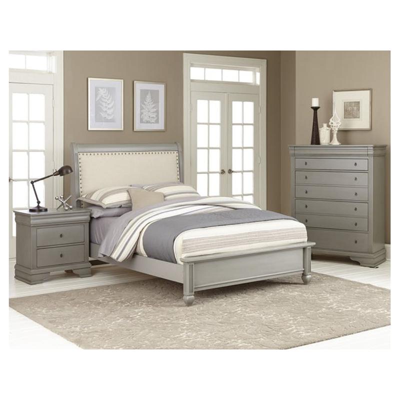 381-344 Vaughan Bassett Furniture French Market - Zinc Bedroom Furniture Bed