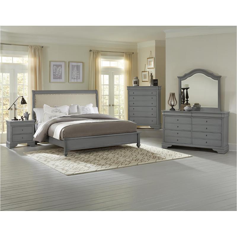 381-553 Vaughan Bassett Furniture French Market - Zinc Bedroom Furniture Bed