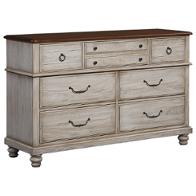 442-002 Vaughan Bassett Furniture Arrendelle - White Bedroom Furniture Dresser