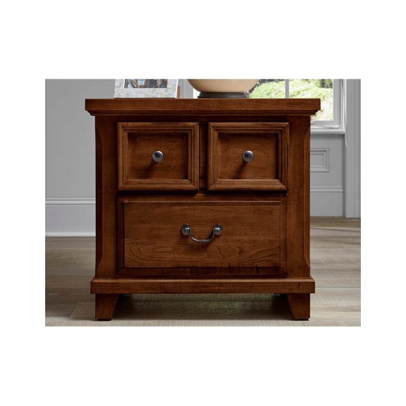 670-226 Vaughan Bassett Furniture Timber Creek - Rustic Cherry Bedroom Furniture Nightstand