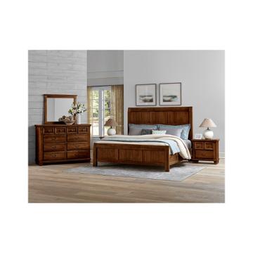 670-669 Vaughan Bassett Furniture Timber Creek - Rustic Cherry Bedroom Furniture Bed