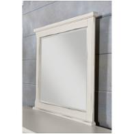 674-446 Vaughan Bassett Furniture Timber Creek - Distressed White Bedroom Furniture Mirror