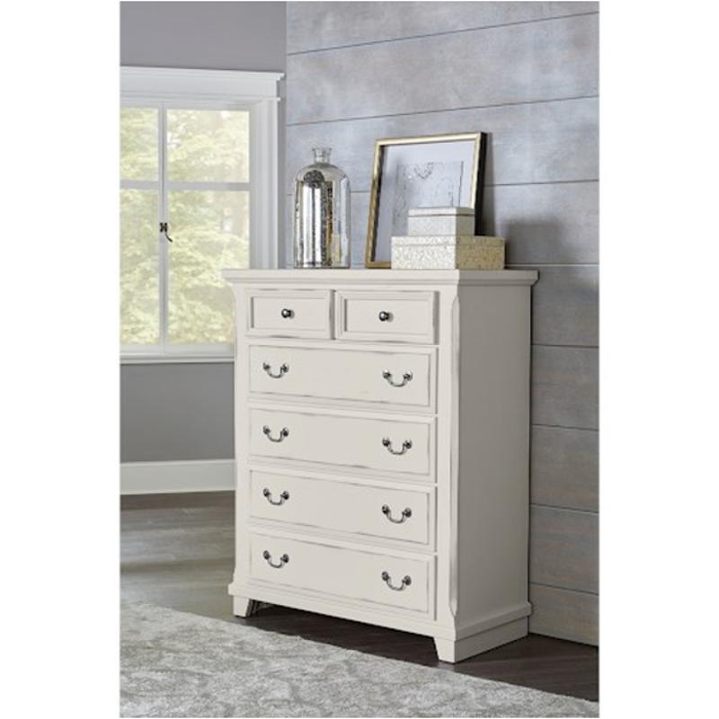 674-115 Vaughan Bassett Furniture Timber Creek - Distressed White Bedroom Furniture Chest