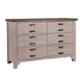 741-001 Vaughan Bassett Furniture Bungalow - Dover Grey Bedroom Furniture Dresser
