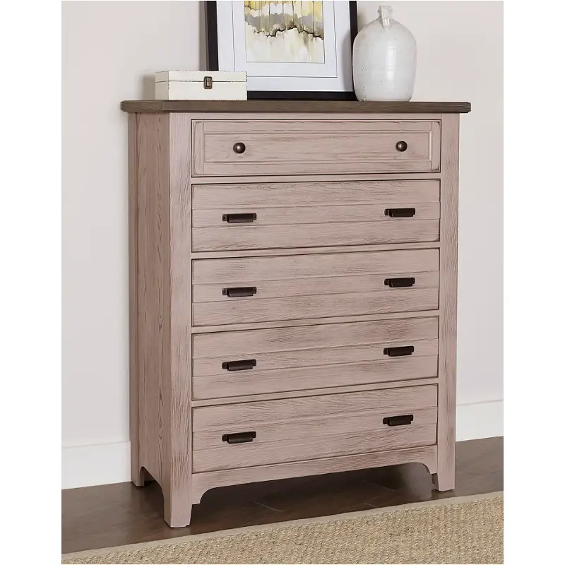 741-115 Vaughan Bassett Furniture 5 Drawer Chest - Dove Grey