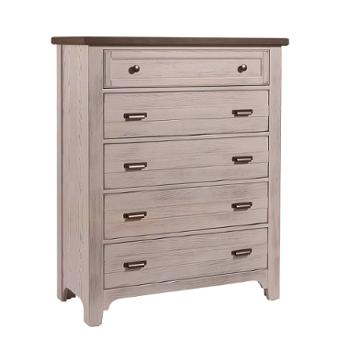741-115 Vaughan Bassett Furniture Bungalow - Dover Grey Bedroom Furniture Chest