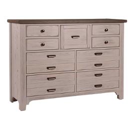 741-002 Vaughan Bassett Furniture Bungalow - Dover Grey Bedroom Furniture Dresser