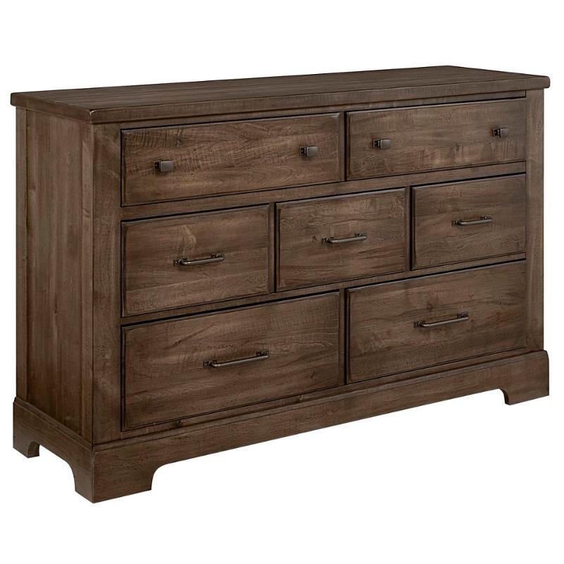 170-002 Vaughan Bassett Furniture Cool Rustic - Mink Bedroom Furniture Dresser