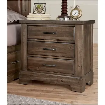 170-227 Vaughan Bassett Furniture Cool Rustic - Mink Bedroom Furniture Nightstand